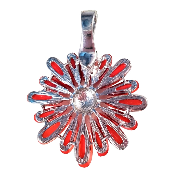 Faceted Starburst Rhinestone Center Pendant - Picture 4 of 9